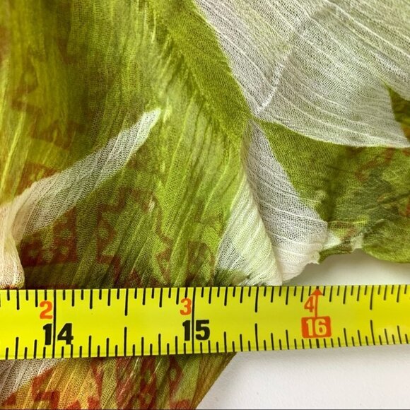 MUSHKA by Sienna, Inc Long Sleeved Sheer Tunic Top with Ruched Waist size Small - Picture 7 of 11